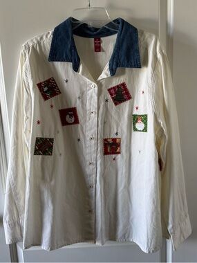 Christmas patchwork shirt